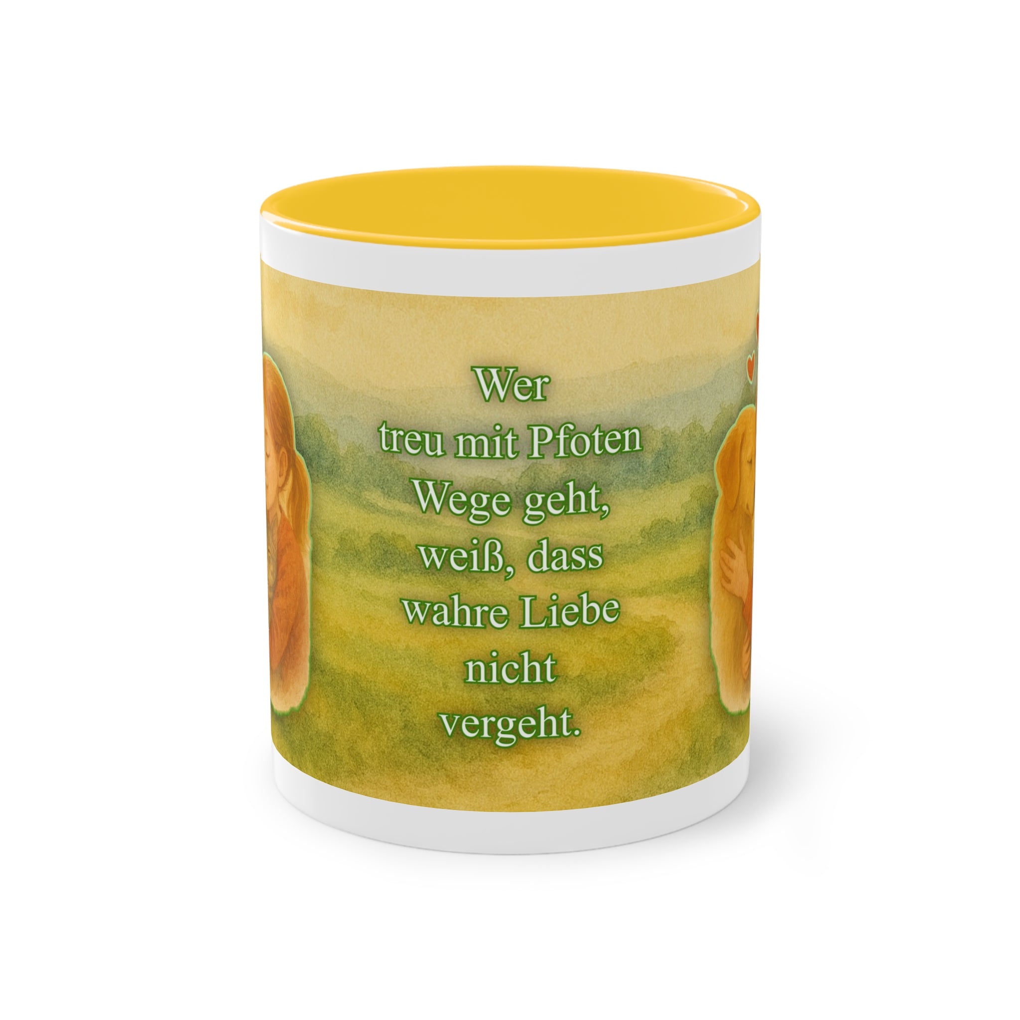 Tasse – „Hund und Mädchen“ im Aquarell-Stil, 325 ml