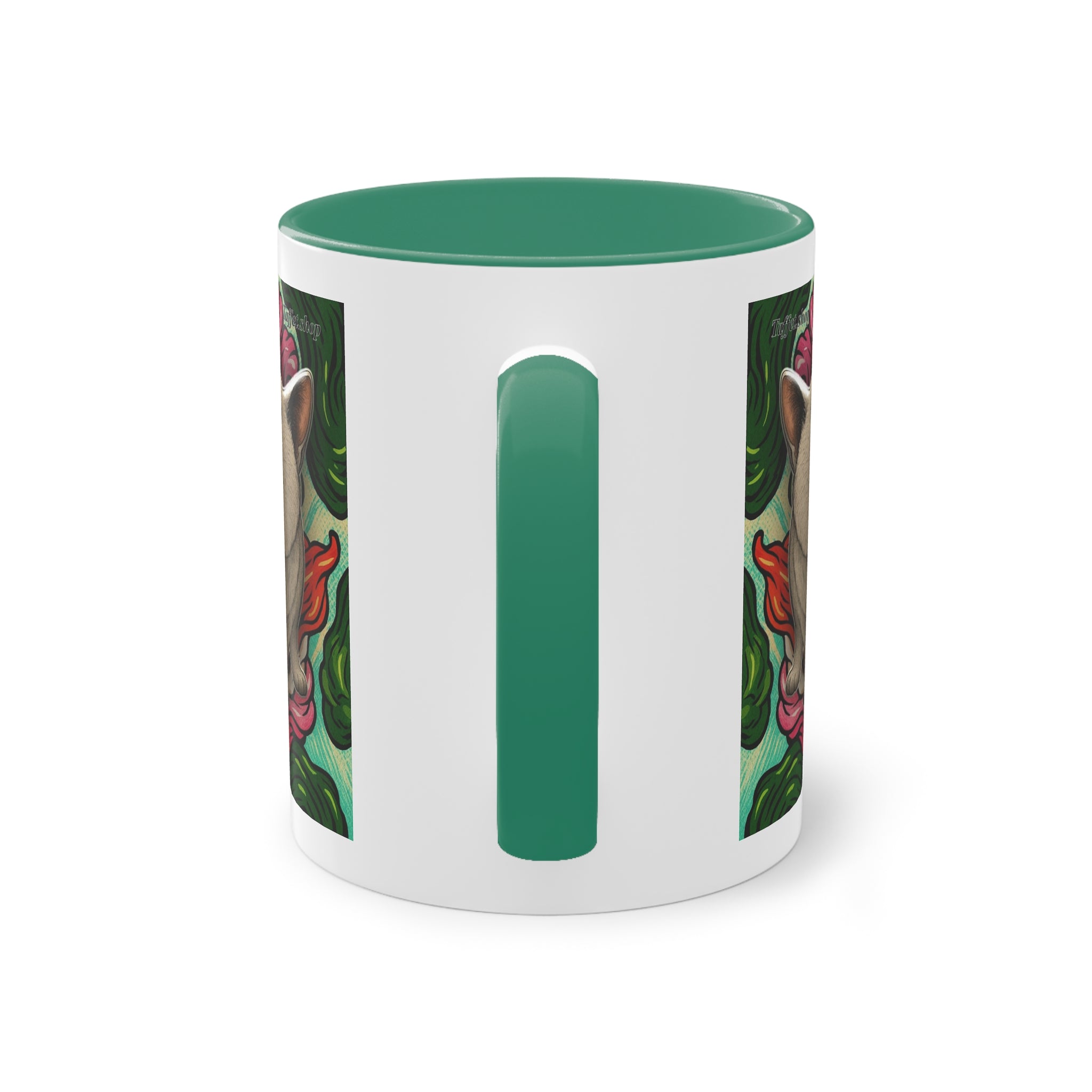 Mug – Cat BKH/BSH with flower in comic style, 325 ml