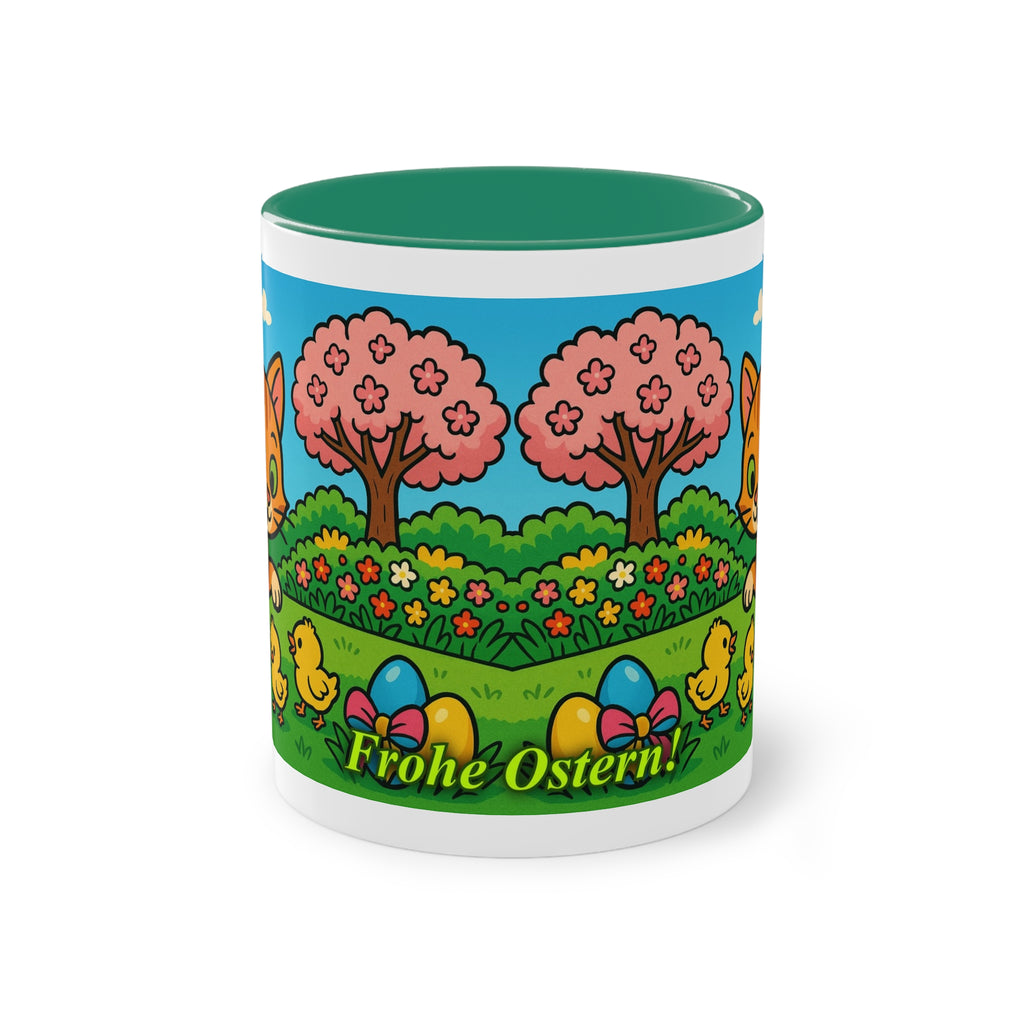 Mug – “Cat &amp; Chicks”, Easter/Spring, 325 ml