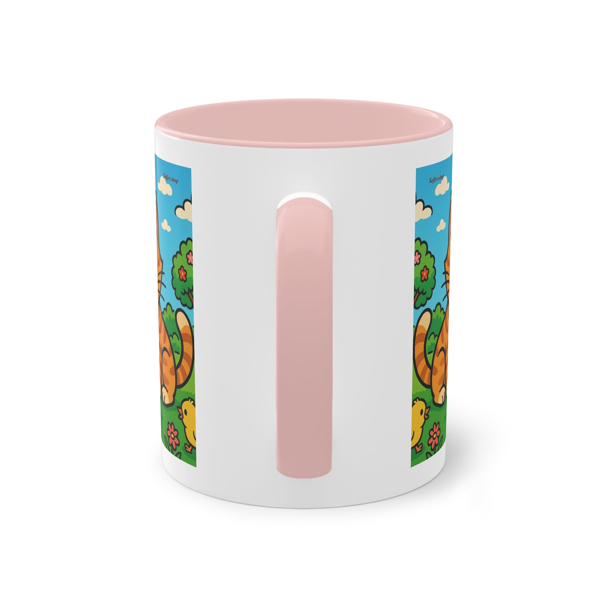 Mug – “Cat &amp; Chicks”, Easter/Spring, 325 ml