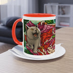 Mug – Cat BKH/BSH with flower in comic style, 325 ml