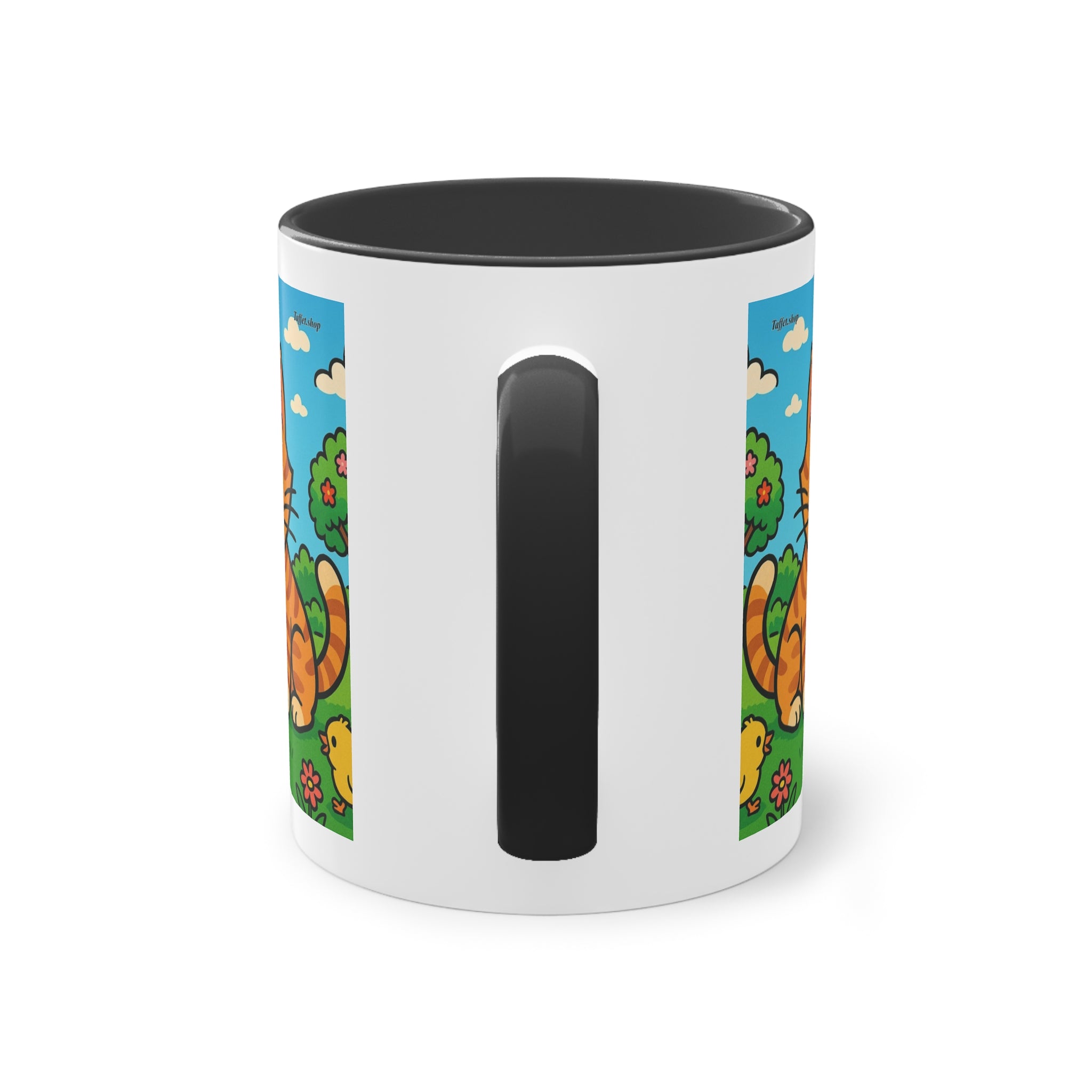 Mug – “Cat &amp; Chicks”, Easter/Spring, 325 ml