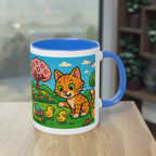 Mug – “Cat &amp; Chicks”, Easter/Spring, 325 ml