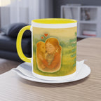 Mug – “Dog and Girl” in watercolor style, 325 ml
