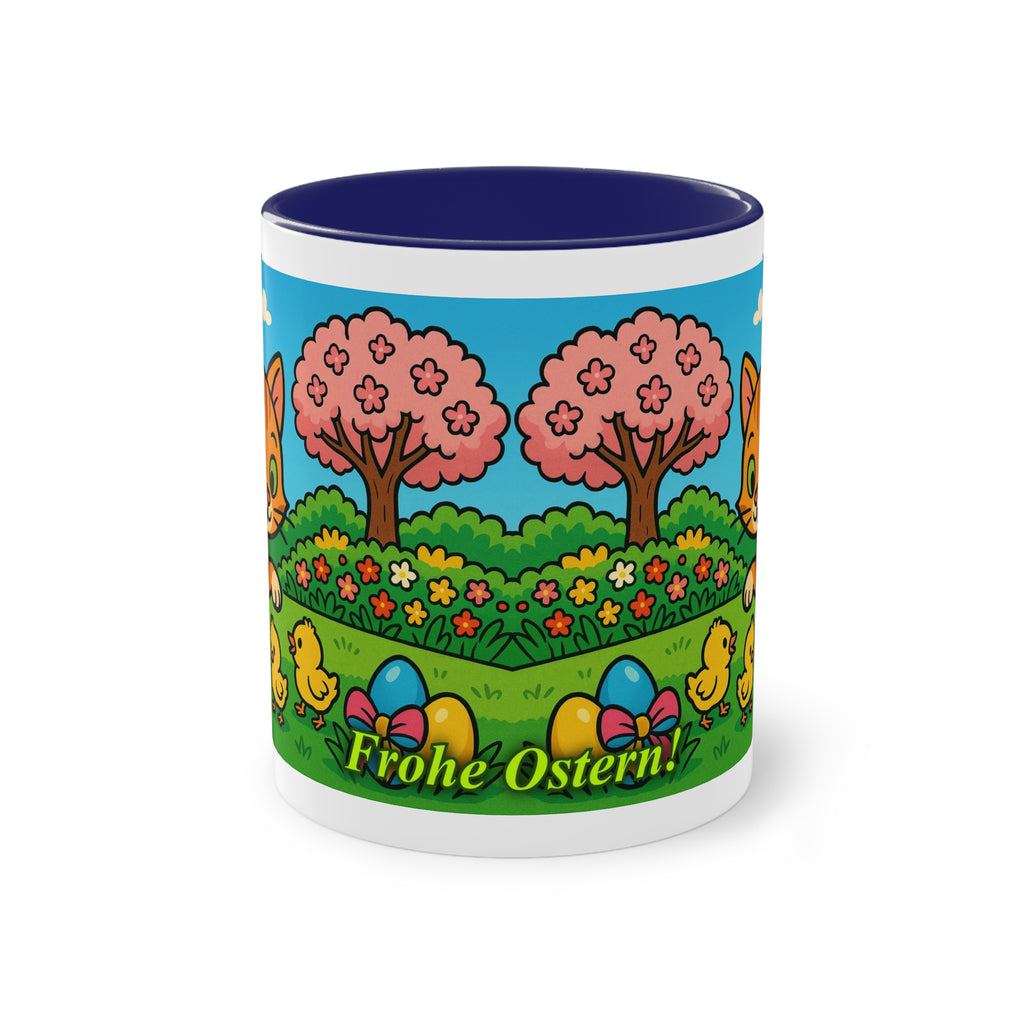 Mug – “Cat &amp; Chicks”, Easter/Spring, 325 ml