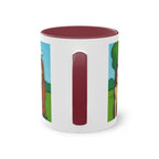 Mug – “Dog and Cat Love with Wife” in comic style, 325 ml
