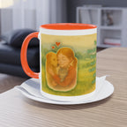 Mug – “Dog and Girl” in watercolor style, 325 ml