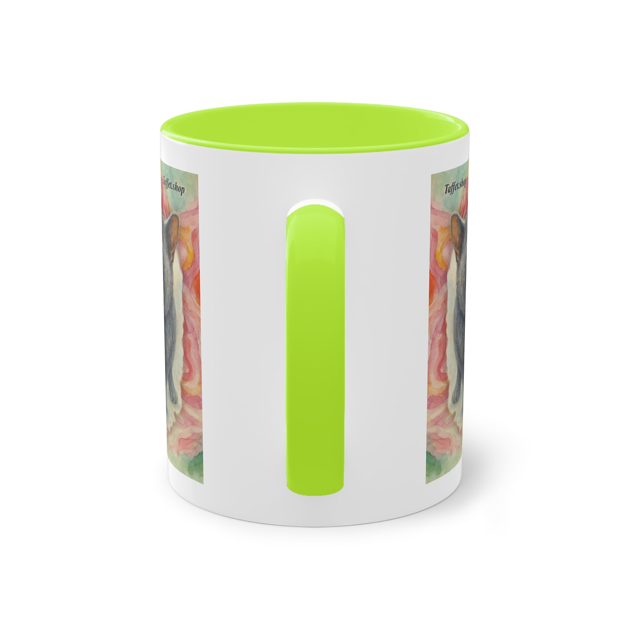 Mug – Cat BKH/BSH with flower in watercolor style, 325 ml