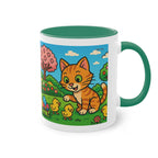 Mug – “Cat &amp; Chicks”, Easter/Spring, 325 ml