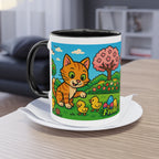 Mug – “Cat &amp; Chicks”, Easter/Spring, 325 ml