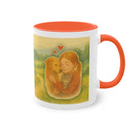 Mug – “Dog and Girl” in watercolor style, 325 ml