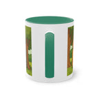 Mug – “Dog and Cat with Hearts” in comic style, 325 ml