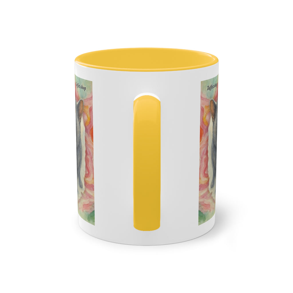 Mug – Cat BKH/BSH with flower in watercolor style, 325 ml