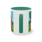 Mug – “Dog and Cat Love with Wife” in comic style, 325 ml