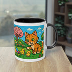 Mug – “Cat &amp; Chicks”, Easter/Spring, 325 ml