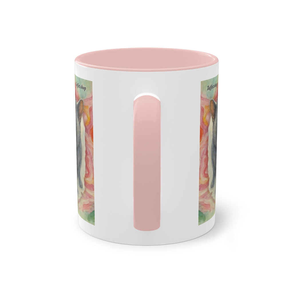 Mug – Cat BKH/BSH with flower in watercolor style, 325 ml