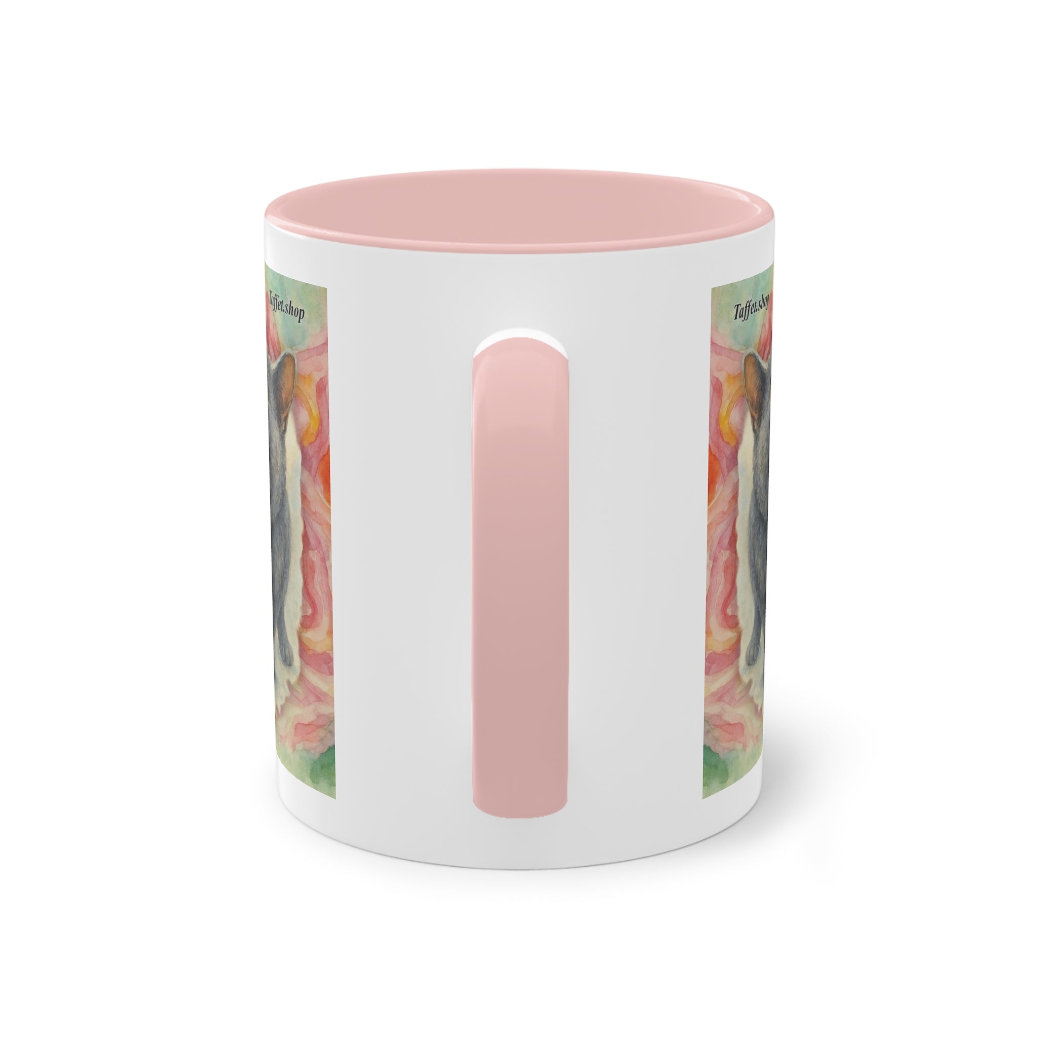 Mug – Cat BKH/BSH with flower in watercolor style, 325 ml