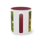 Mug – “Dog and Cat with Hearts” in comic style, 325 ml