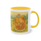 Mug – “Dog and Girl” in watercolor style, 325 ml