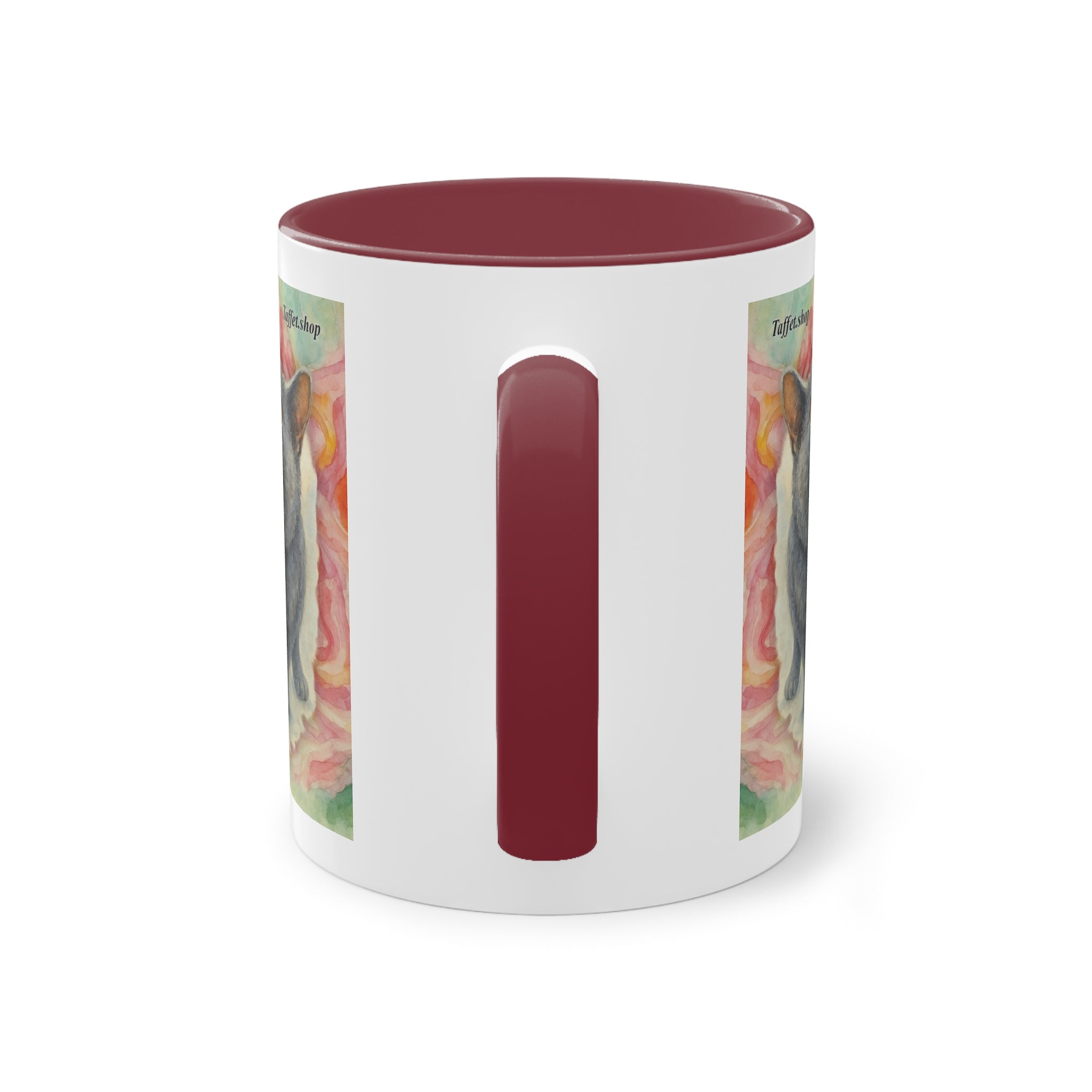Mug – Cat BKH/BSH with flower in watercolor style, 325 ml