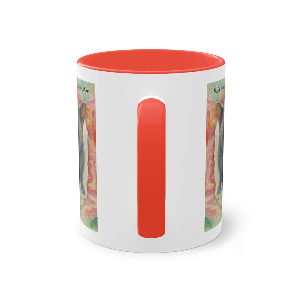 Mug – Cat BKH/BSH with flower in watercolor style, 325 ml