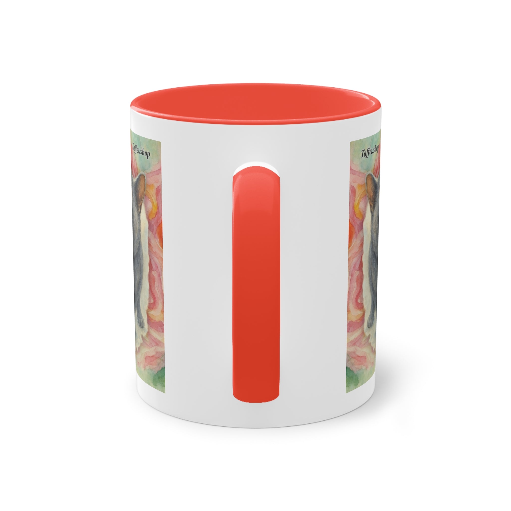 Mug – Cat BKH/BSH with flower in watercolor style, 325 ml