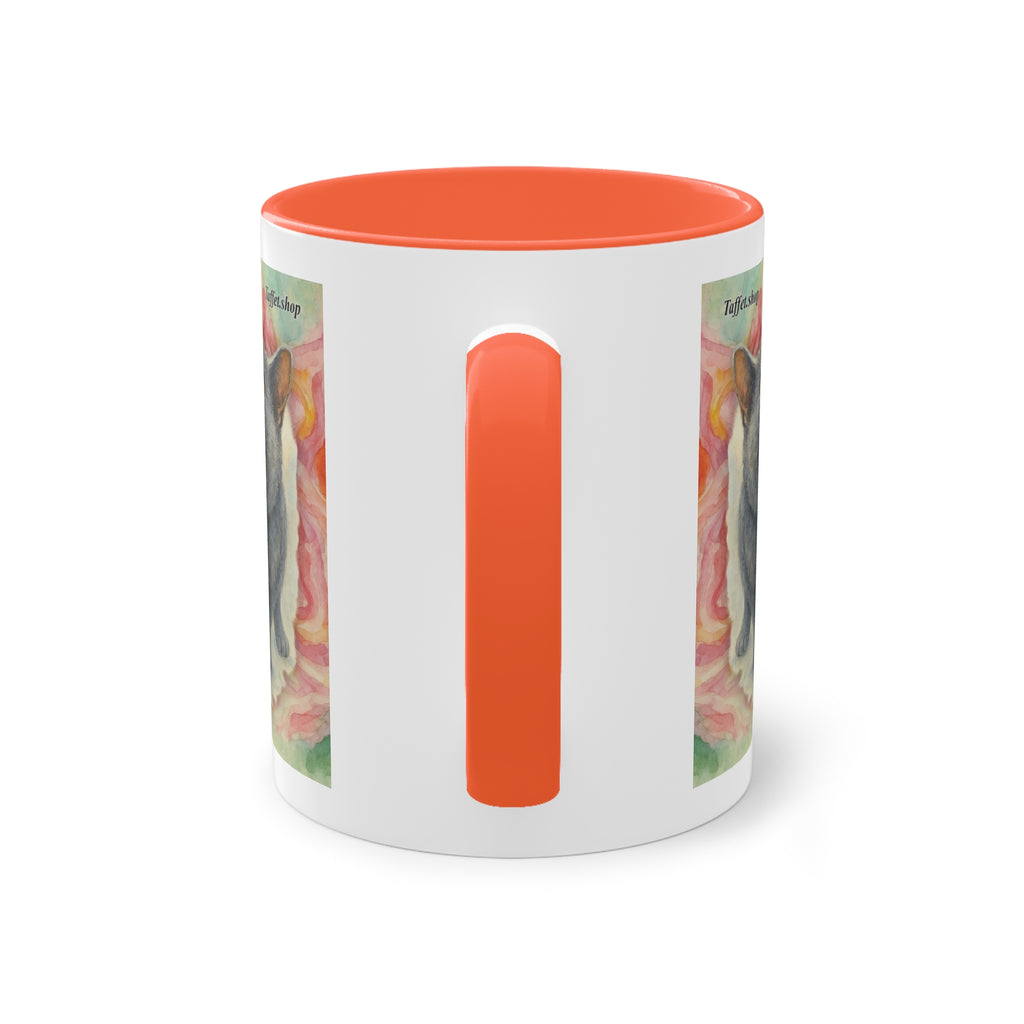 Mug – Cat BKH/BSH with flower in watercolor style, 325 ml
