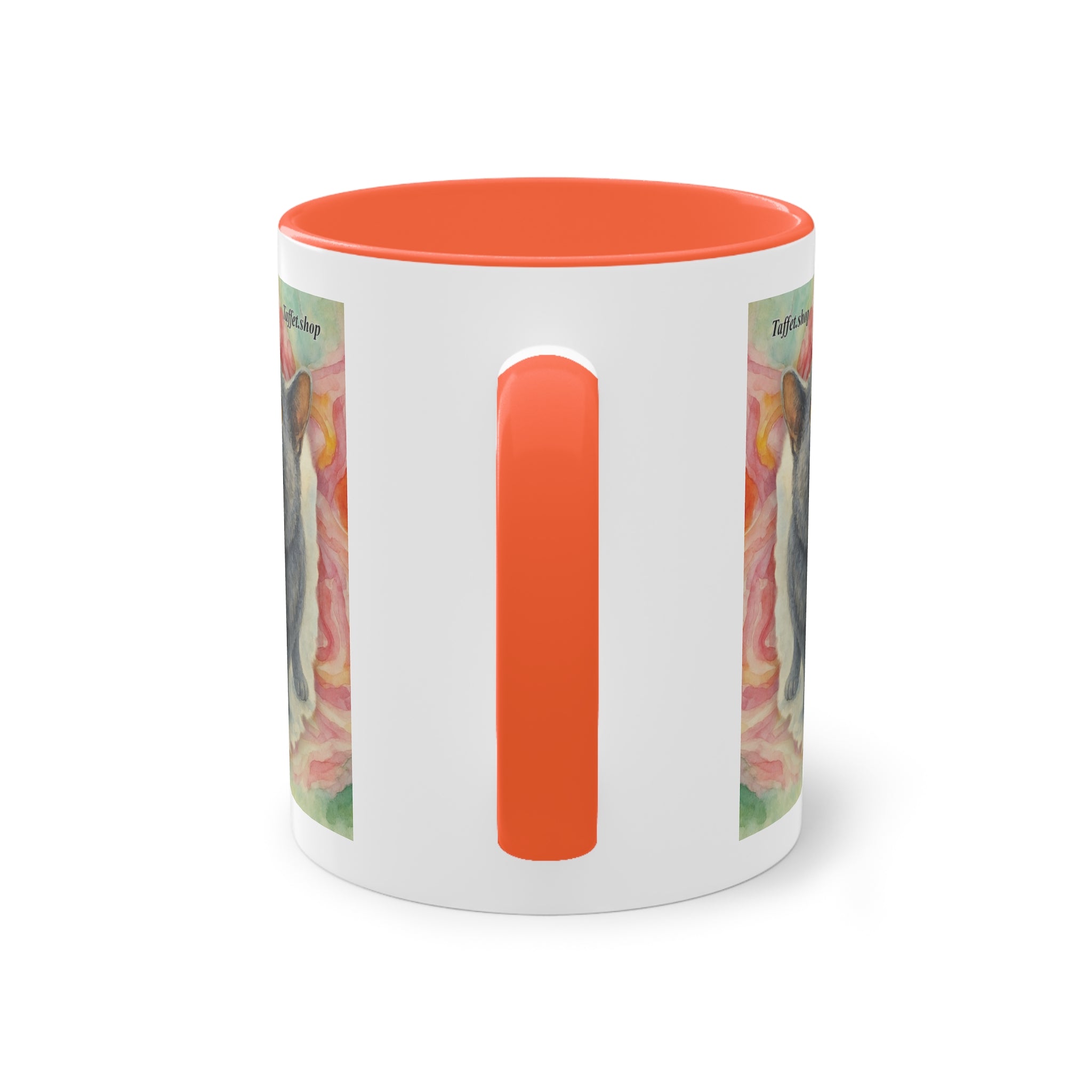 Mug – Cat BKH/BSH with flower in watercolor style, 325 ml