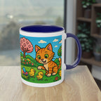 Mug – “Cat &amp; Chicks”, Easter/Spring, 325 ml