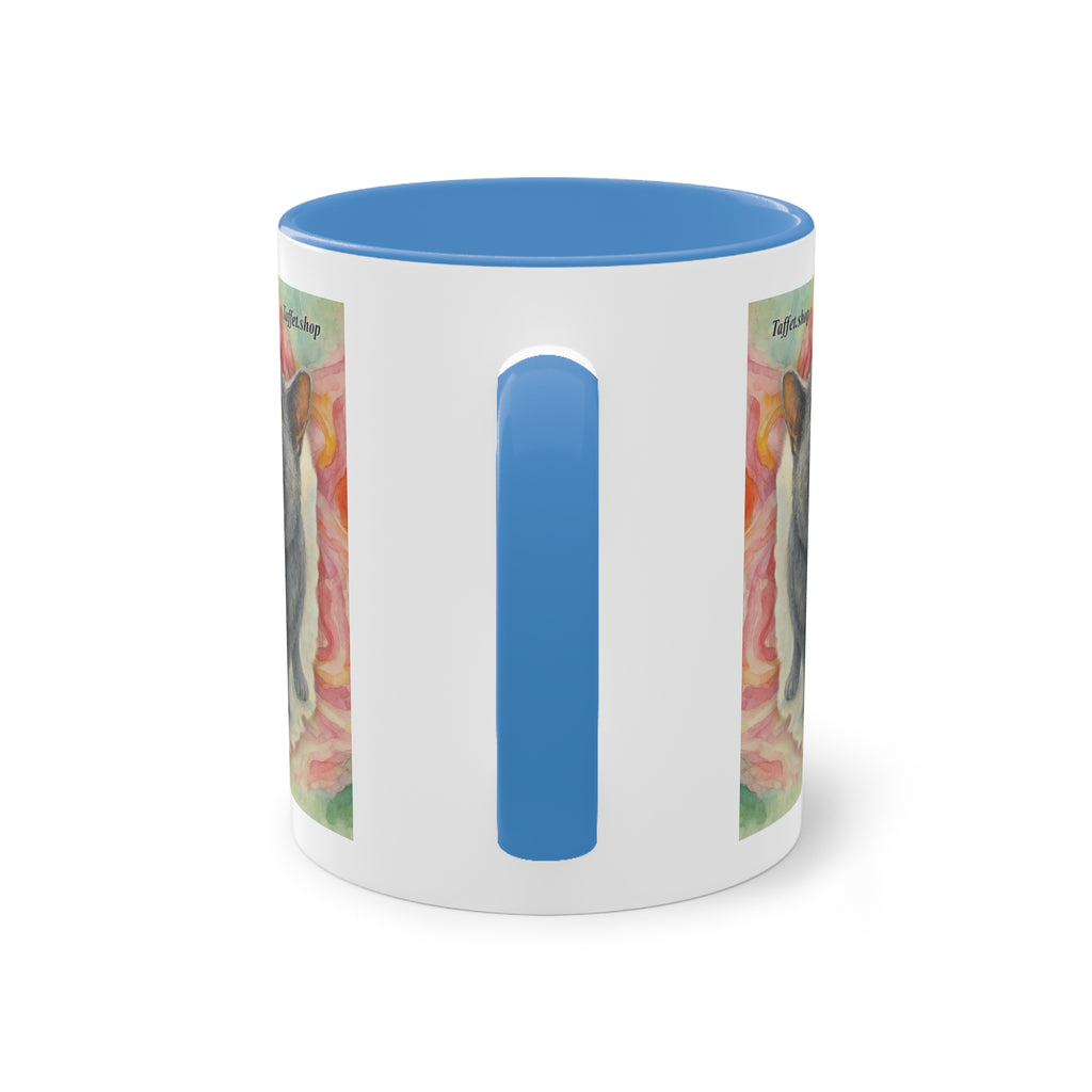 Mug – Cat BKH/BSH with flower in watercolor style, 325 ml