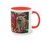 Mug – Cat BKH/BSH with flower in comic style, 325 ml