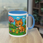 Mug – “Cat &amp; Chicks”, Easter/Spring, 325 ml