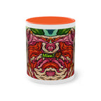 Mug – Cat BKH/BSH with flower in comic style, 325 ml