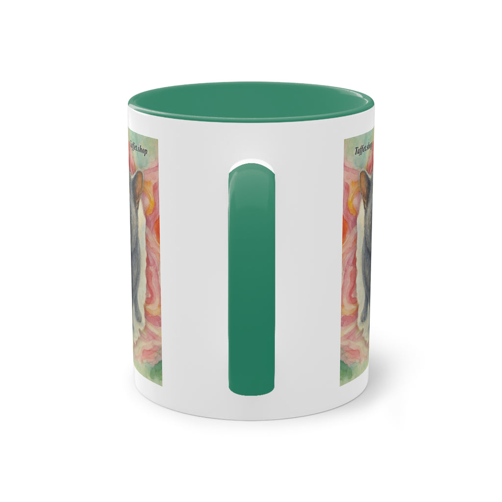 Mug – Cat BKH/BSH with flower in watercolor style, 325 ml