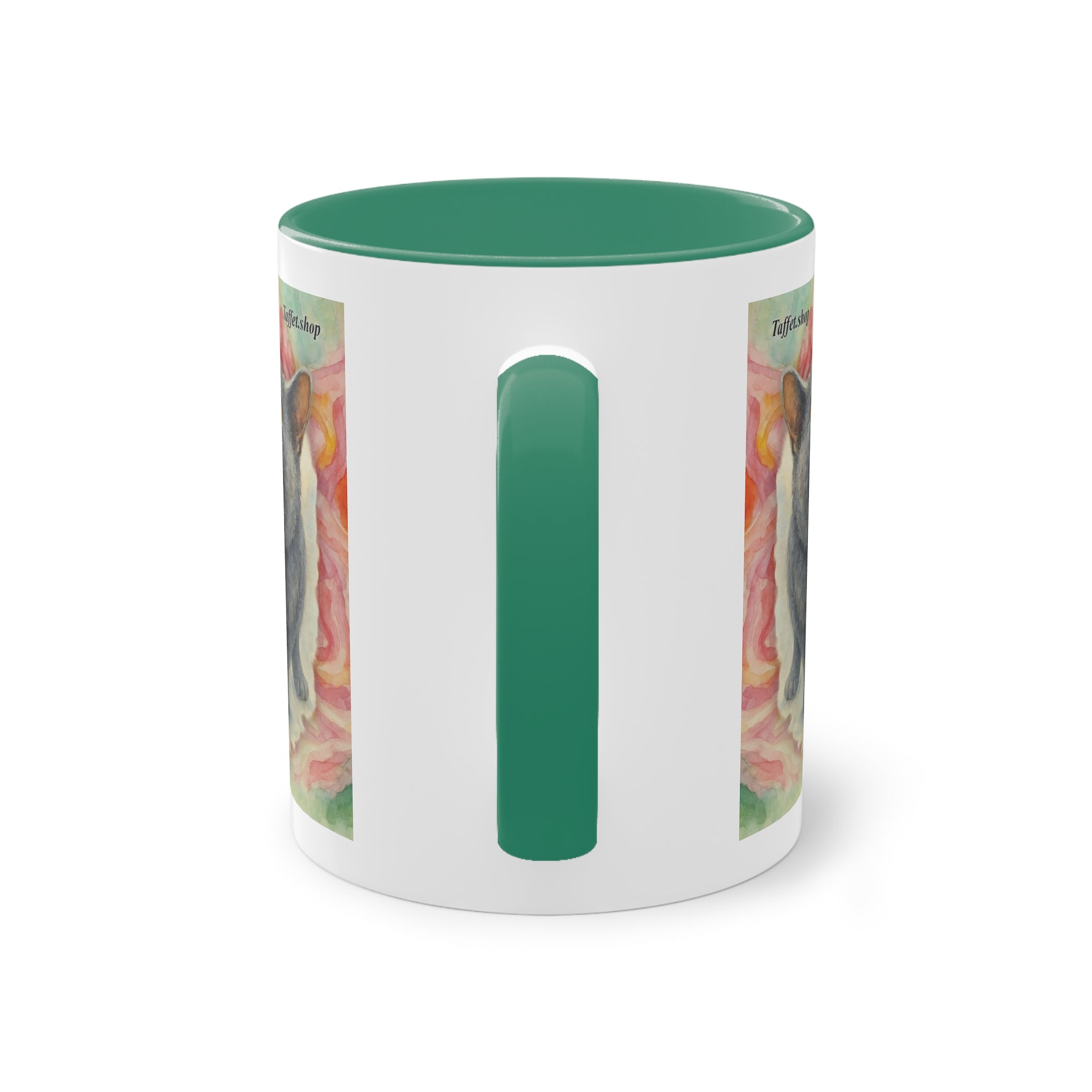 Mug – Cat BKH/BSH with flower in watercolor style, 325 ml