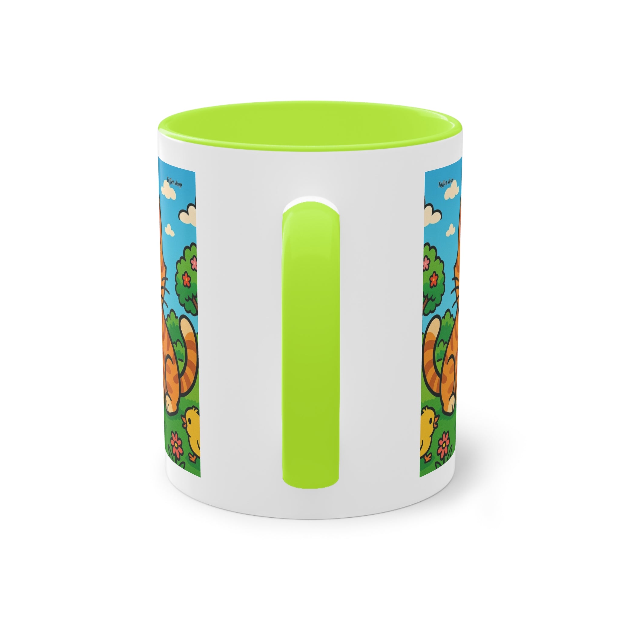 Mug – “Cat &amp; Chicks”, Easter/Spring, 325 ml