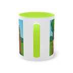 Mug – “Dog and Cat Love with Wife” in comic style, 325 ml