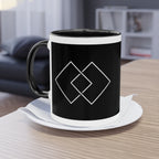 "Squares" designer mug from the "Black &amp; White" collection by Taffet.shop, 325 ml