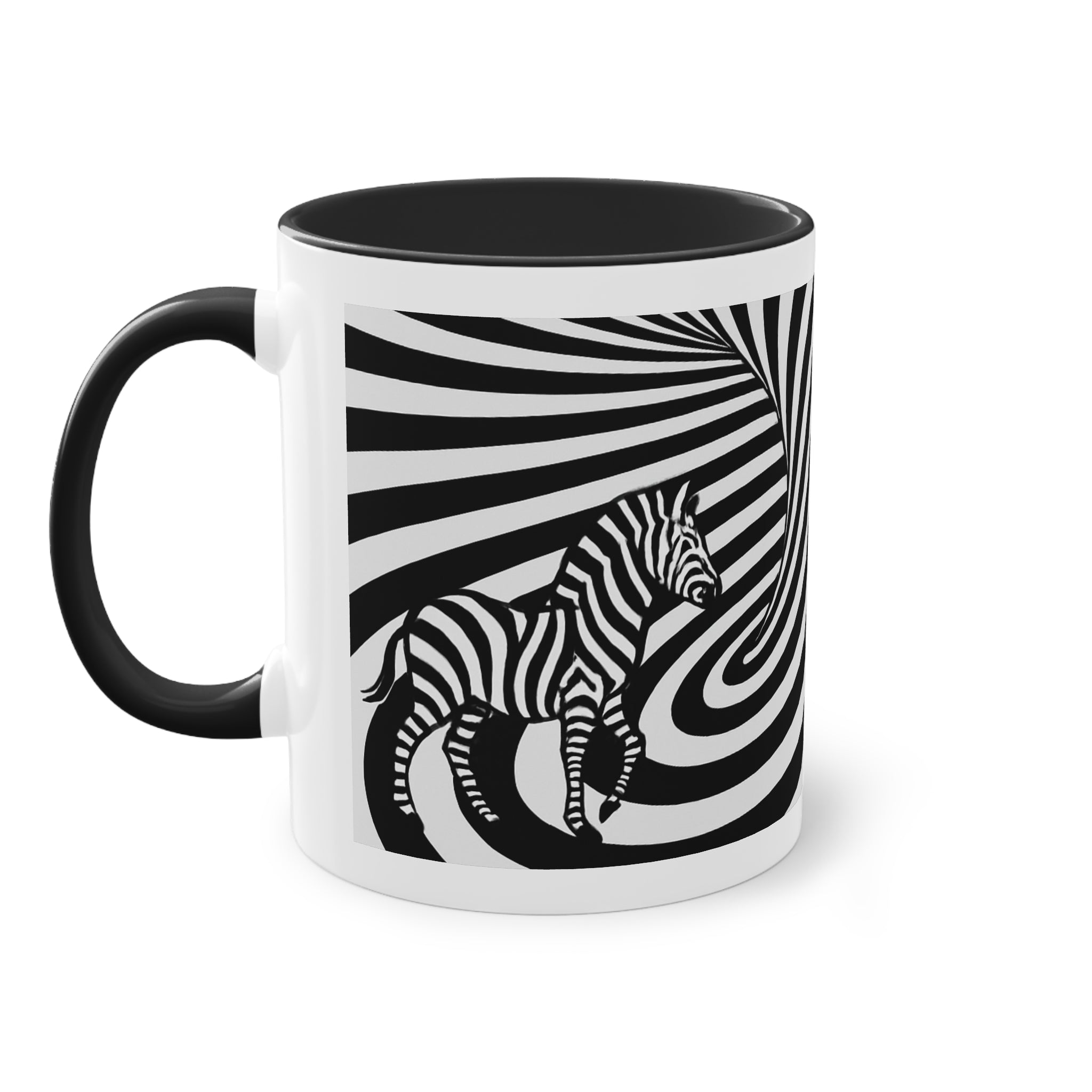 "Safari" designer mug from the "Black &amp; White" collection by Taffet.shop, 325 ml