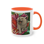 Mug – Cat BKH/BSH with flower in comic style, 325 ml