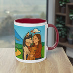 Mug – “Dog and Cat Love with Wife” in comic style, 325 ml