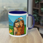 Mug – “Dog and Cat Love with Wife” in comic style, 325 ml