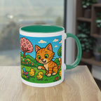 Mug – “Cat &amp; Chicks”, Easter/Spring, 325 ml