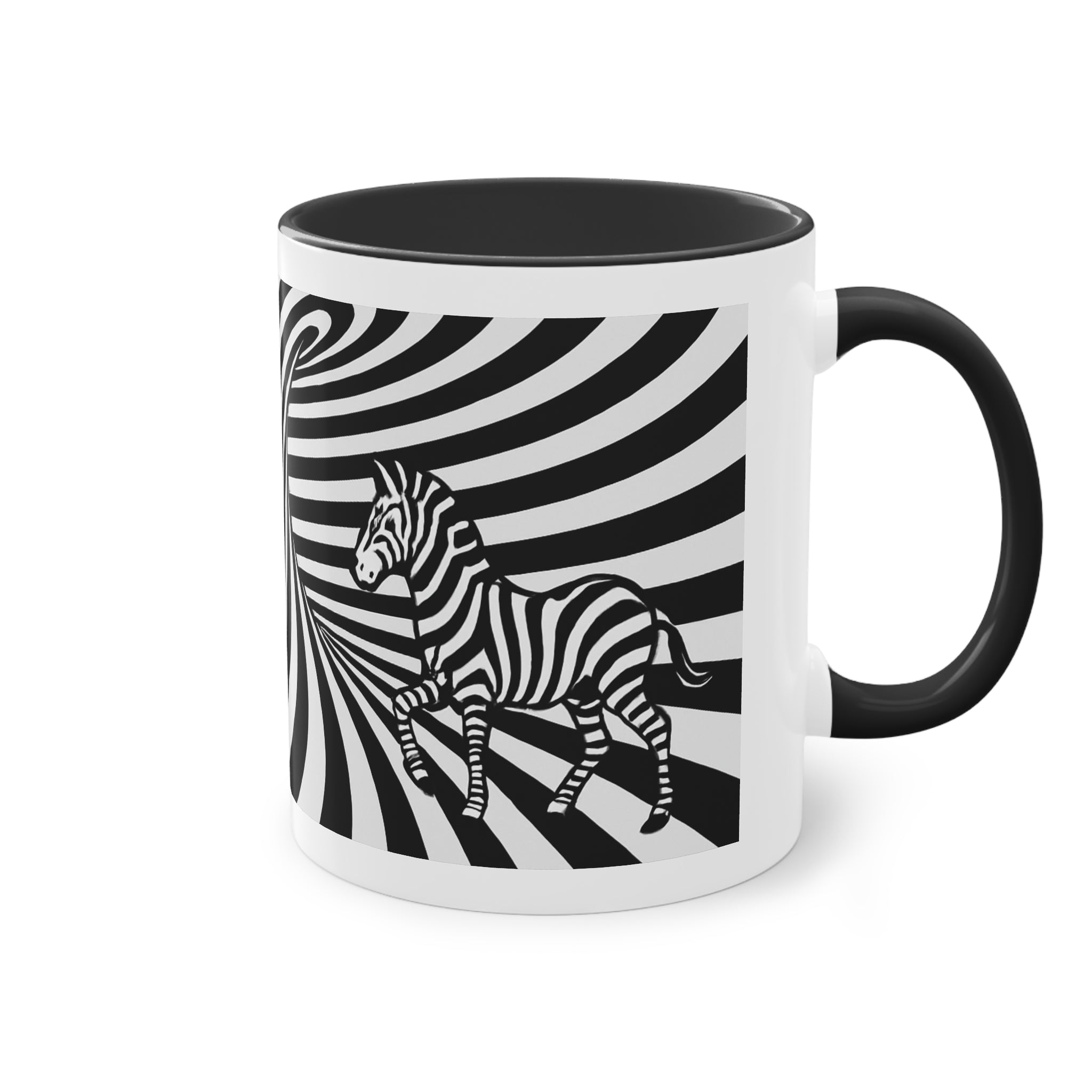"Safari" designer mug from the "Black &amp; White" collection by Taffet.shop, 325 ml