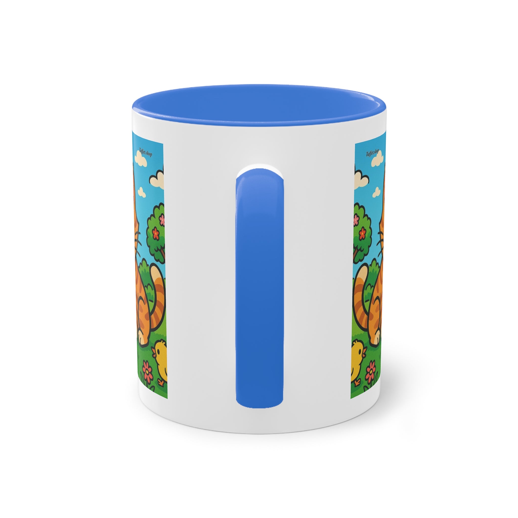 Mug – “Cat &amp; Chicks”, Easter/Spring, 325 ml