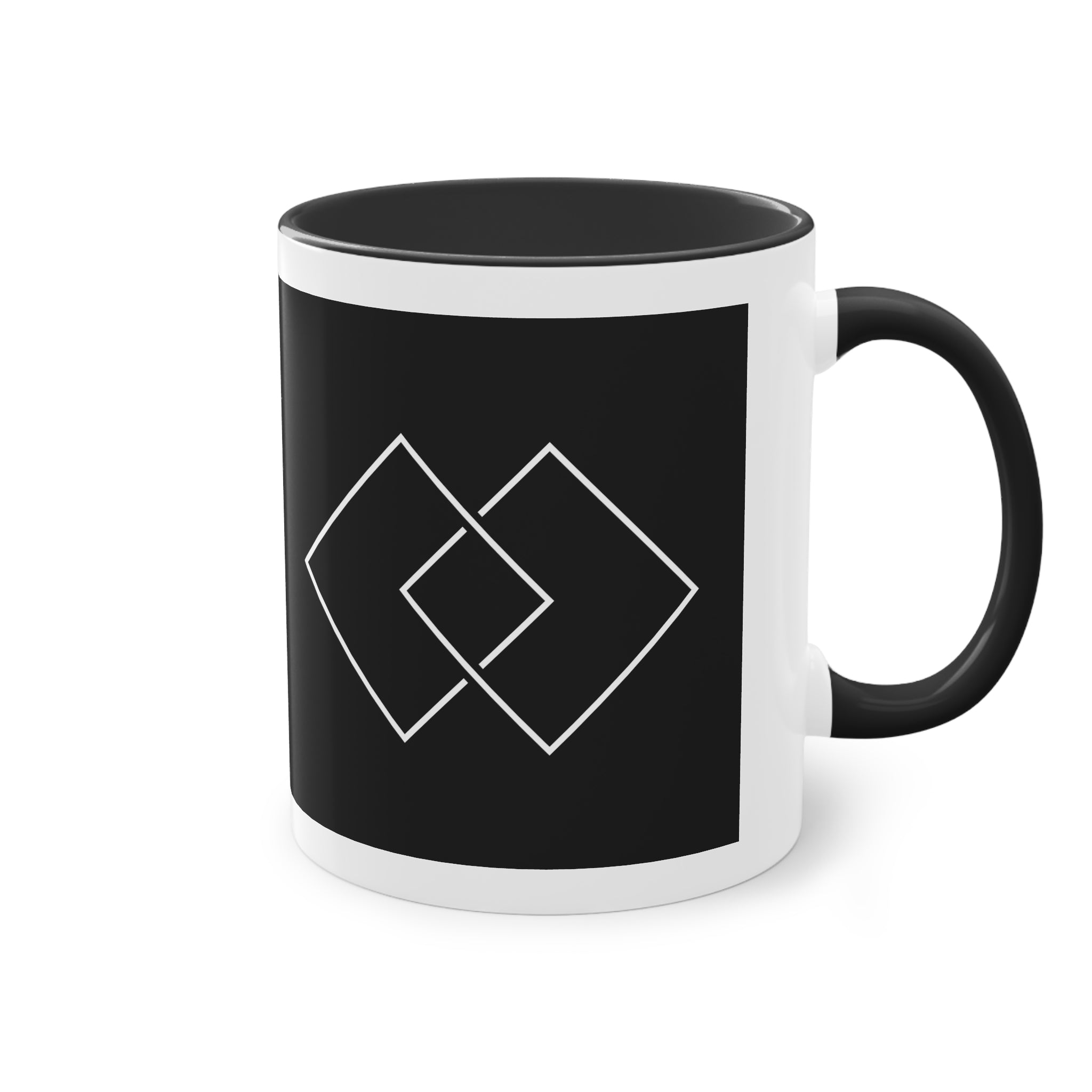 "Squares" designer mug from the "Black &amp; White" collection by Taffet.shop, 325 ml