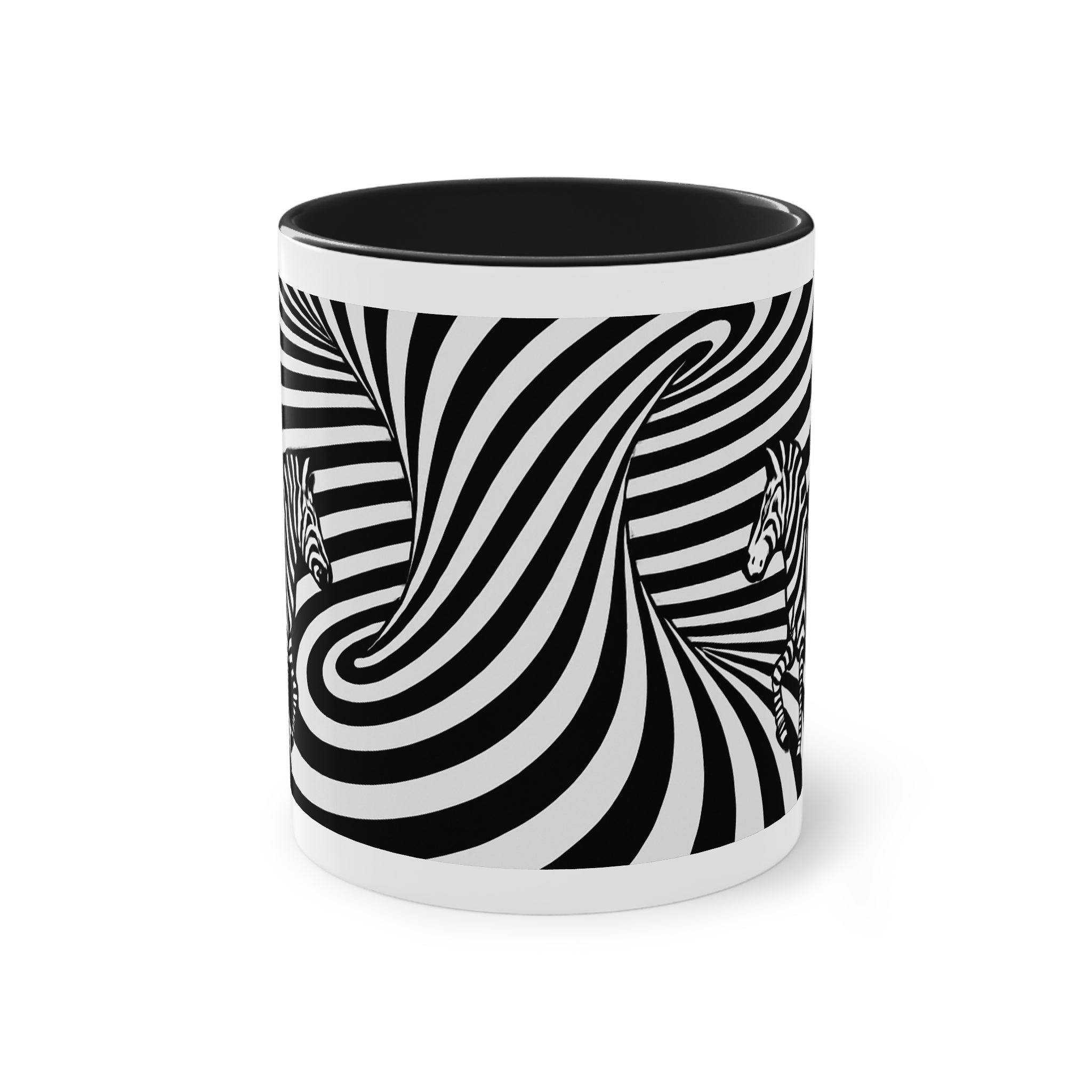 "Safari" designer mug from the "Black &amp; White" collection by Taffet.shop, 325 ml