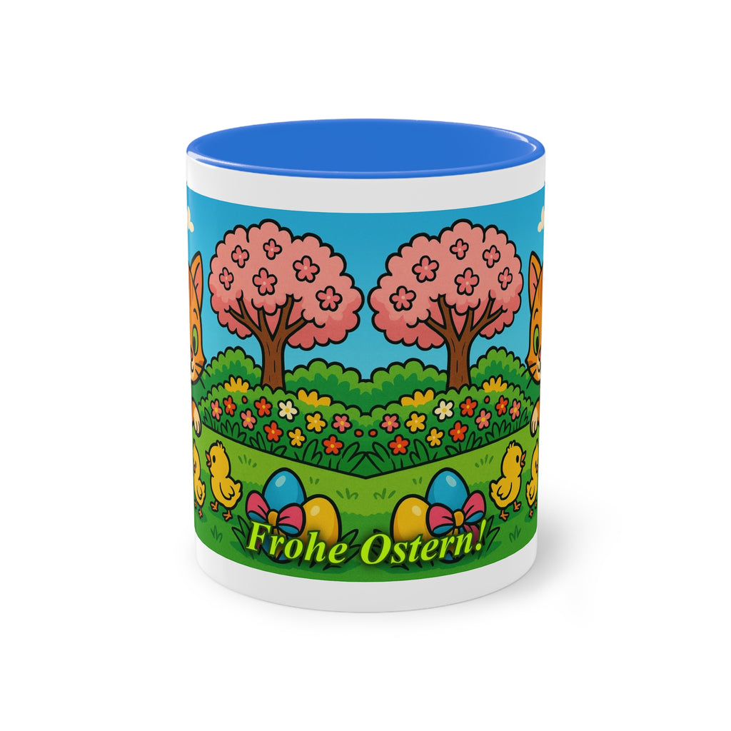 Mug – “Cat &amp; Chicks”, Easter/Spring, 325 ml