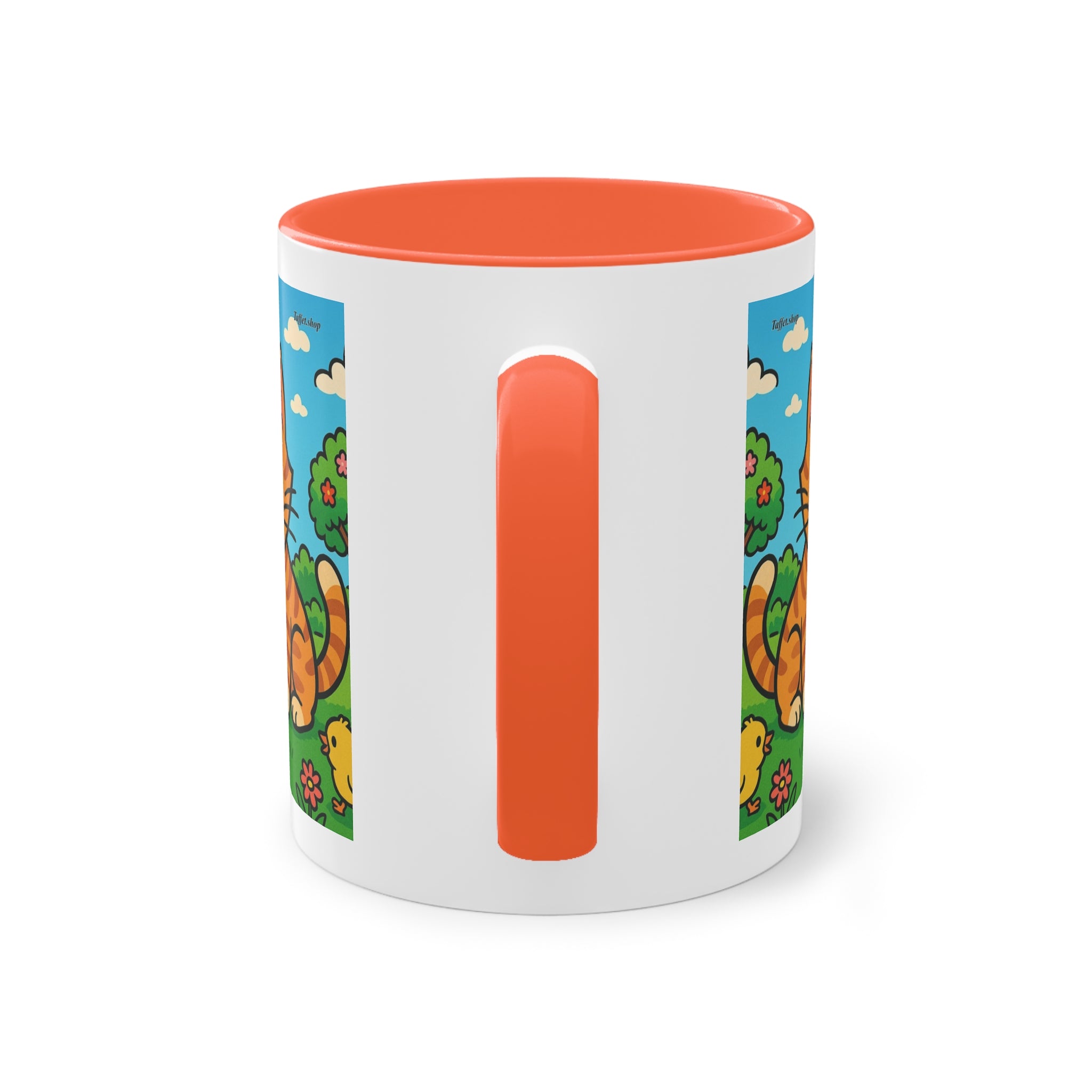 Mug – “Cat &amp; Chicks”, Easter/Spring, 325 ml