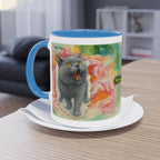 Mug – Cat BKH/BSH with flower in watercolor style, 325 ml